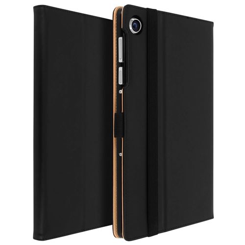 Avizar Housse Pour Lenovo Tab M10 FHD Plus Gen 2 Cuir Satiné Porte cartes Fonction Support Noir
