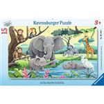 Ravensburger Puzzle Cadre Visite au zoo 14 pièces - Puzzle - Achat