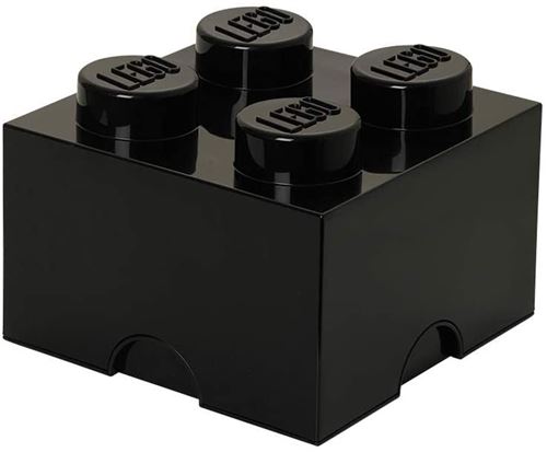 LEGO pierre de rangement 4 plots 25 x 18 cm polypropylène noir