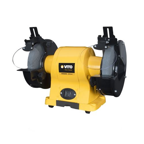 Touret à meuler Professionnel Diam 200 mm 520W VITOPOWER 230 V Meuleuse d'établi 2950 Tr/mn