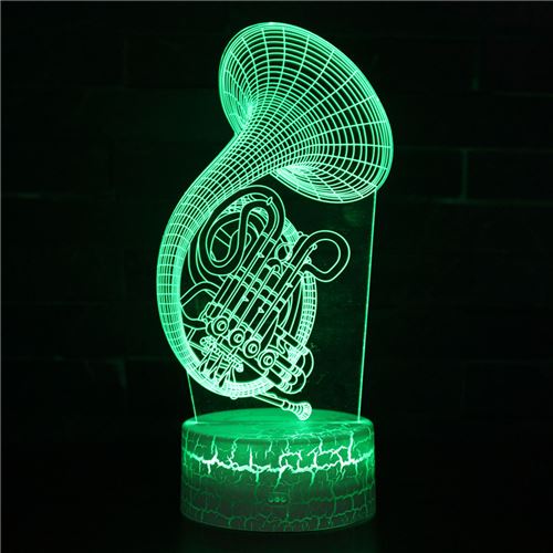 Lampe 3D Tactile Veilleuses Enfant 7 Couleurs avec Telecommande - Instrument de musique #363