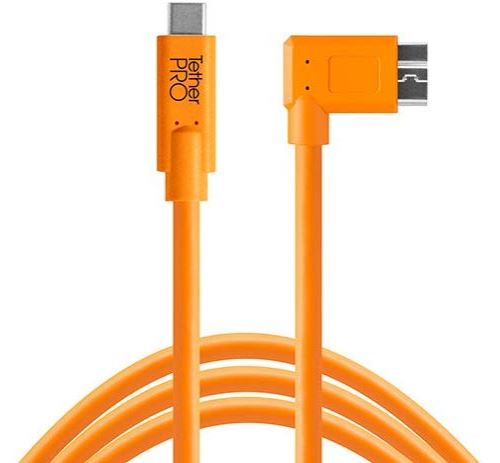 Tether Tools USB-C á 3.0 Micro- B Right Angle 4,60m orange