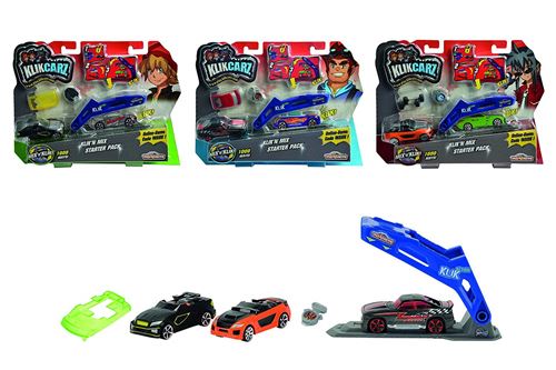 Majorette 212050102 – Klikcarz N Mix Starter Pack De 3 Assorties, 1 Voiture 7,5 Cm