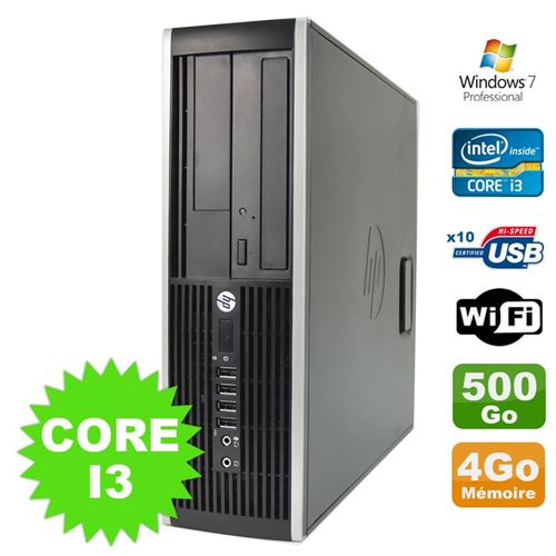 Pc hp compaq elite 8100 sff intel core i3-530 4go disque 500go dvd wifi w7