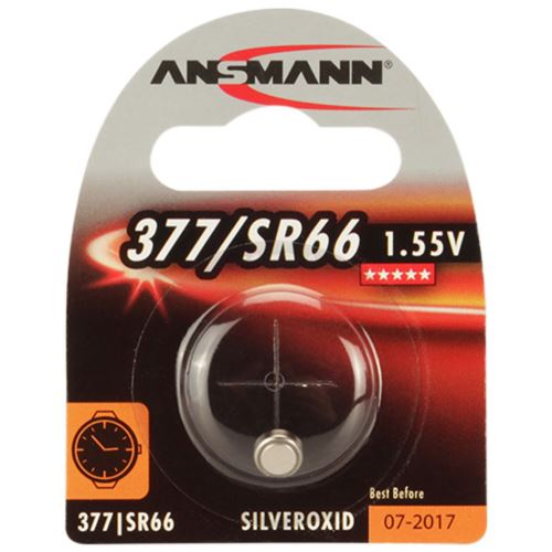 Cellule de monnaie ANSMANN en oxyde d argent, 1,55 V, 377 / SR66 (1516-0019), un blister reconstitué