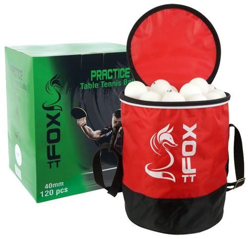 Fox TT balles de ping-pong avec sac 20 x 26 cm polyester 120 pièces