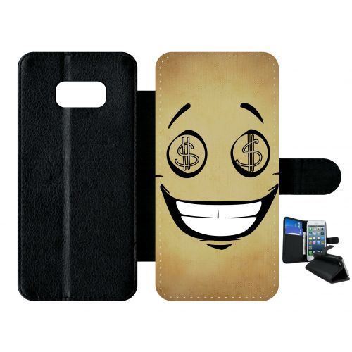 Etui à rabat samsung galaxy s8+ plus smiley cupide dollars