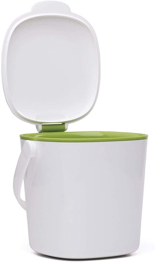 OXO Good Grips 1596000MLNYK Poubelle 4l blanc/vert, Plastique, 30 x 20 x 15 cm