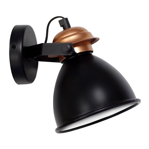 Applique Broadway - Metal noir / Cuivre - E14 40W
