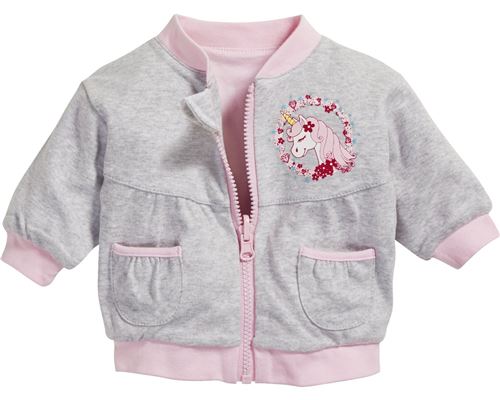 Playshoes Veste Schnizler licorne gris/rose taille : 56