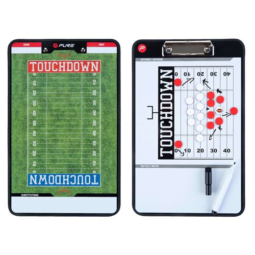 Pure2Improve Tableau d’entraîneur de football américain Vert et blanc