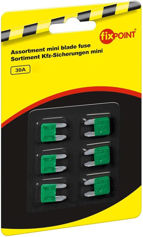 Fixpoint - Assortiment De Minis Fusibles, 30a, Vert, 6