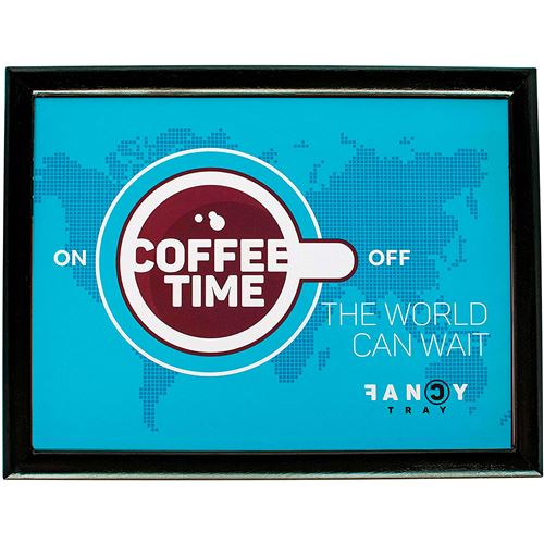 FANCY-TRAY COFFEE TIME Bureau d'ordinateur Portable, Bac de Douche Rembourré, Table de Travail