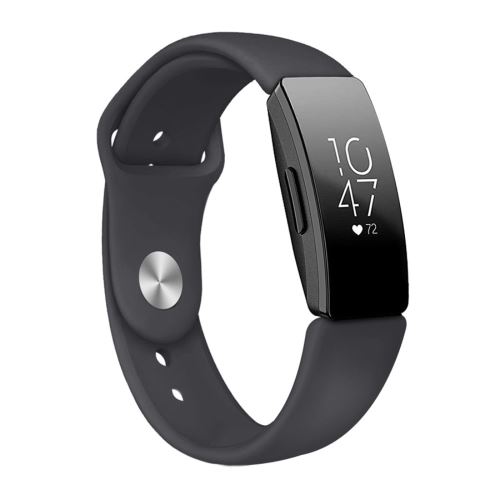 Bracelet en silicone noir pour Fitbit Inspire