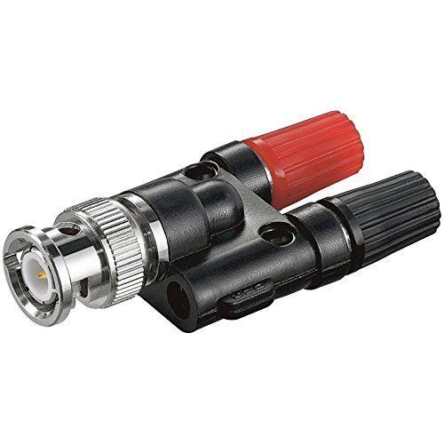 audio adapter with gold contacts BNC male - 2 x 4 mm banana female