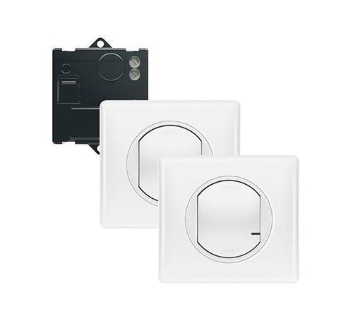 Prêt à poser Céliane - 2 commandes sans fil - 1 micromodule - 230V - Blanc