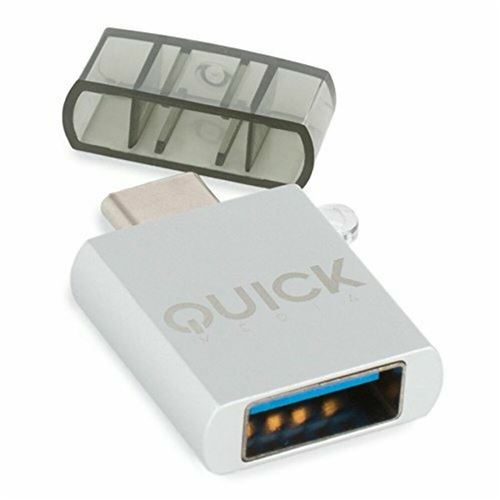 Quick Media/OTG Adaptateur Type C USB 3,1 vers USB 3.0-Finition en Aluminium (QMACUSB). Ideal pour Macbook et Smartphones avec Port-Type C.