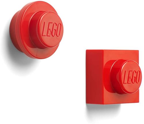 Lego Aimants 4,7 Cm Abs/Métal Rouge 2 Pièces