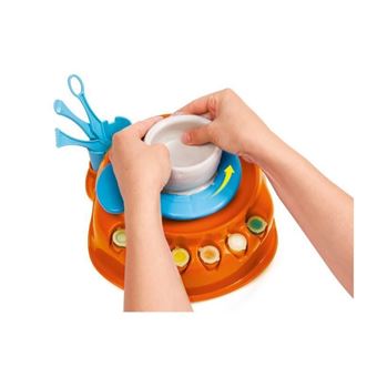Tour de Poterie pour Enfants - Outils de Sculpture en Argile et Trousse de Peinture, Trousse de Bricolage pour Débutants, Lot de 6 Argile à Modeler, Trousse d'Artisanat