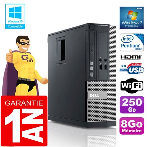 Pc dell 390 sff intel g630 ram 8go disque 250 go graveur dvd wifi w7 État correct - Dell reconditionné disponible sur Fnac