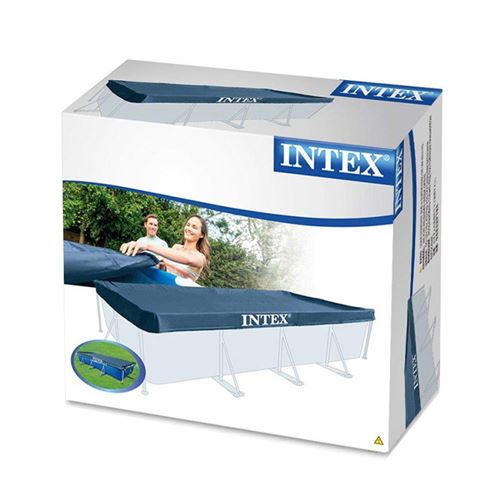 Bache De Protection Pour Piscine Rectangulaire Tubulaire Intex Bleu Achat Prix Fnac