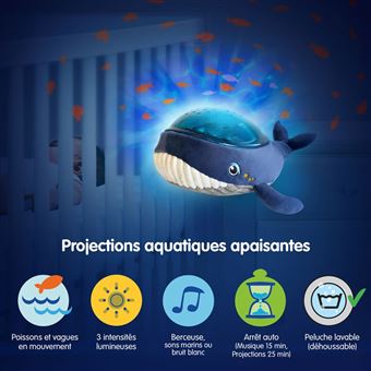 Projecteur dynamique Angelcare Baleine Aqua Dream Bleu