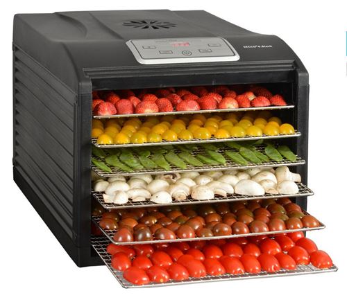 Déshydrateur Kitchen Chef SECCO 6 BLACK 500 W Noir