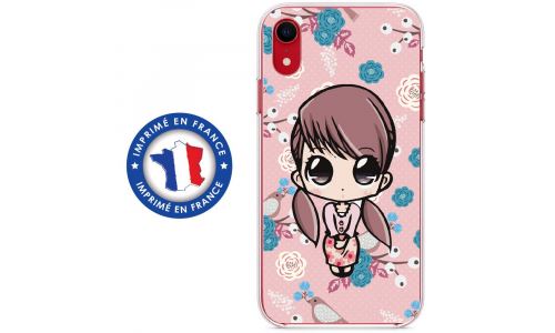 Coque souple pour Apple iPhone XR avec impression Motifs petite fille manga
