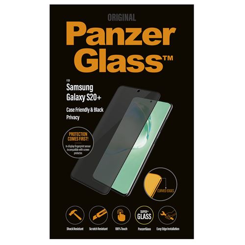 PanzerGlass Privacy - Protection d'écran pour téléphone portable - avec filtre de confidentialité - pour Samsung Galaxy S20+, S20+ 5G