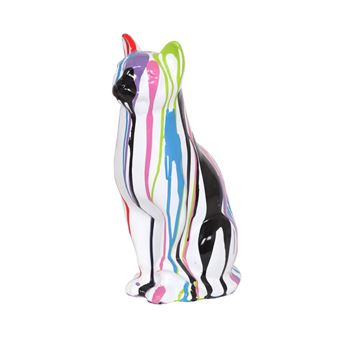 Statue En Resine Chat Multicolore Jerry 40 Cm Achat Prix Fnac
