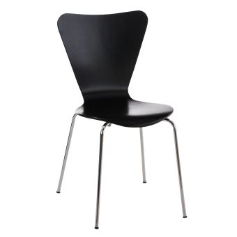 Chaise empilable Calisto , Noir - 1