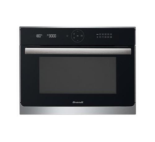 Brandt BKC6575X - Four micro-ondes grill - intégrable - 40 litres - 1000 Watt - noir/inox