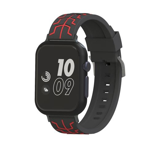 Bracelet en silicone motif d'os de poisson mou noir/rouge pour votre Apple Watch Series 4 40mm/Series 3 2 1 38mm