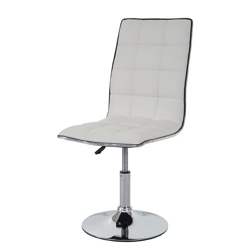 2x chaise de salle à manger MENDLER HWC-C41, fauteuil, similicuir blanc