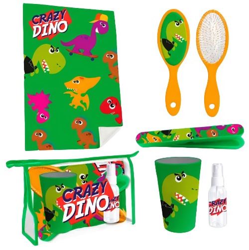 Kids Licensing trousse de toilette remplie de Crazy Dino 6-pièces