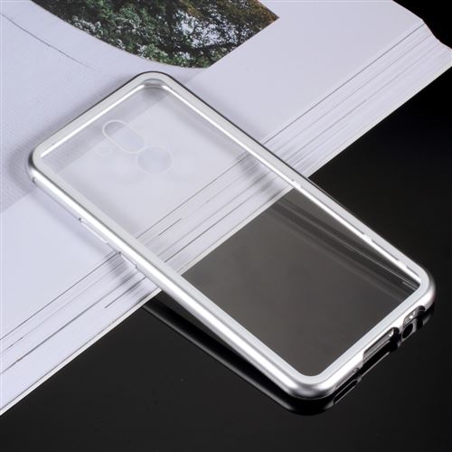 Coque en TPU cadre détachable rigide argent pour votre Huawei Mate 20 Lite