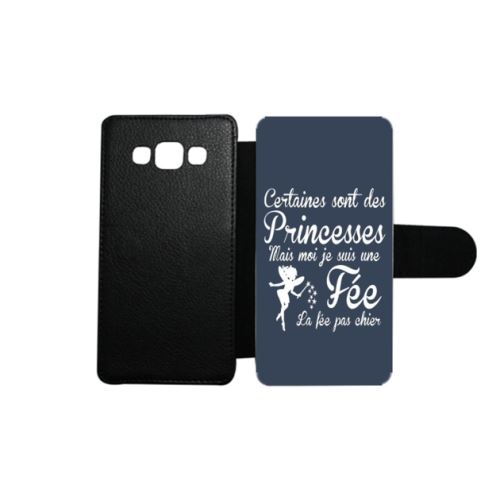 Etui Portefeuille Compatible Samsung A3 2015 Humour Princesse vs Fee Drole Comique Mauvais Poil