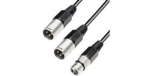 Câble XLR/XLR en Y, 60 cm
