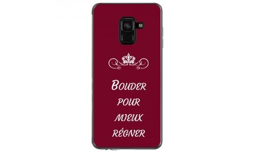 Coque souple pour Samsung Galaxy A8-Plus 2018 avec impression Motifs Bouder pour mieux Régner borde