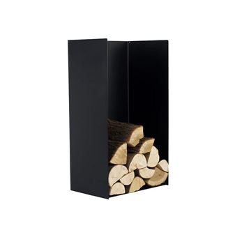 Magnus , Porte,bûches en acier noir 80 cm Kielce