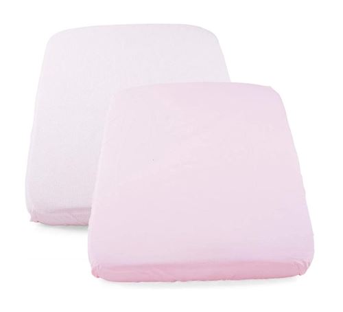 CHICCO Next2me - Drap housse pour matelas de bébé - 2 pièces - Pois Pink