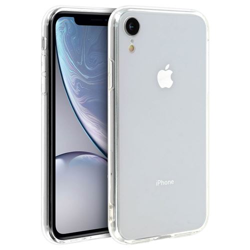 Coque iPhone XR transparent Arrière Rigide + Bords Antichocs Souple