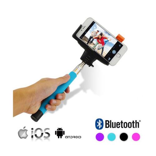 Perche Selfie Bluetooth télescopique pour téléphone portable Couleur - Rose