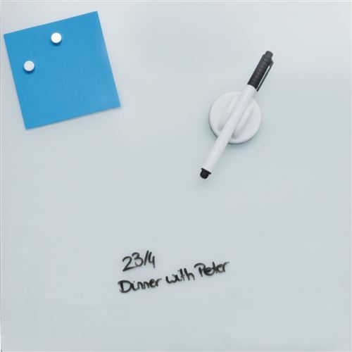 DESQ Tableau magnétique en verre 45 x 45 cm Blanc