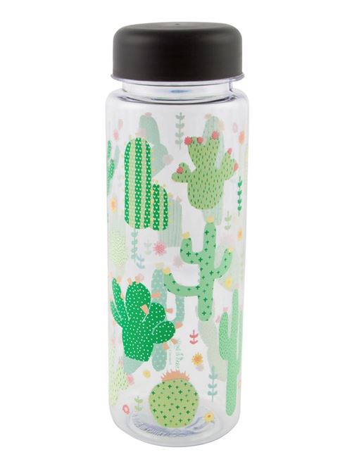 Tasse de voyage Cute Cacti Bouteille d'eau claire noir