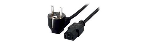 Uniformatic - Câble d'alimentation - power CEE 7/7 (M) incliné pour power IEC 60320 C13 droit - 15 m - moulé - noir