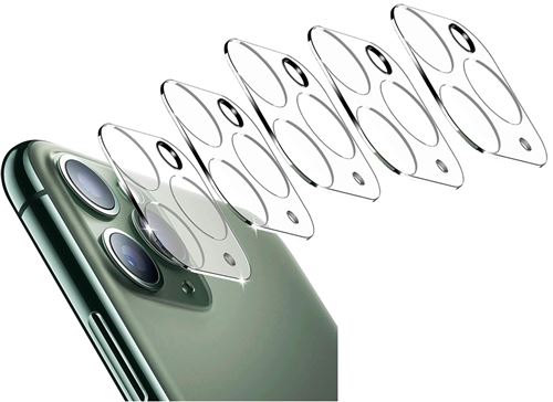 Lot de 5 Verres Trempé Protection Caméra pour iPhone 11 PRO / 11 PRO MAX - Film Protecteur Lentille Appareil Photo Arriere [Phonillico®]