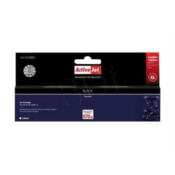 ActiveJet Premium AH-970BRX - 240 ml - XL-capaciteit - zwart - compatibel - refurbished - inktcartridge (alternatief voor: HP 970XL) - voor HP Officejet Pro X451dn, X451dw, X476dn MFP, X476dw MFP, X551dw, X576dw MFP - 1