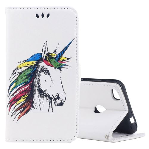 Huawei P8 Lite (2017) Housse Etui Cuir PU licorne Blanc ALS53952