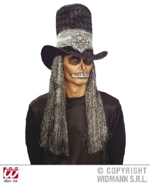 Chapeau Haut de Forme Tête de Mort Velours